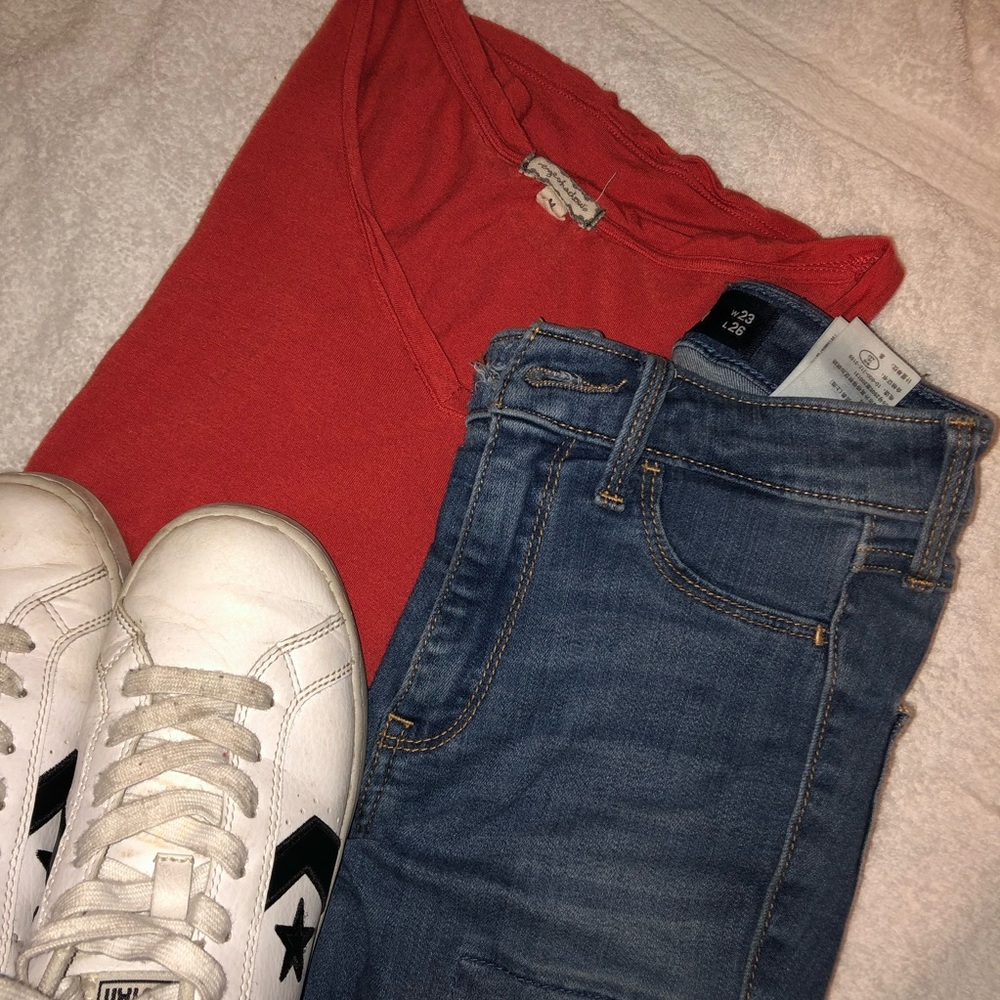 Orange baggy short sleeve